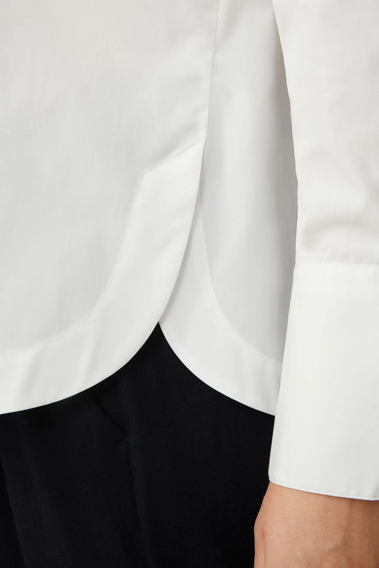Popeline-Baumwoll-Bluse Mit Stehkragen In*Windsor Discount