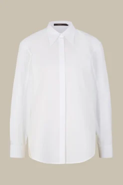 Popeline-Baumwoll-Hemd-Long-Bluse In*Windsor Fashion