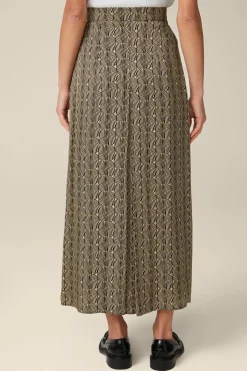 Print-Maxi-Rock Aus Viskose In Schwarz-Beige Gemustert*Windsor Outlet