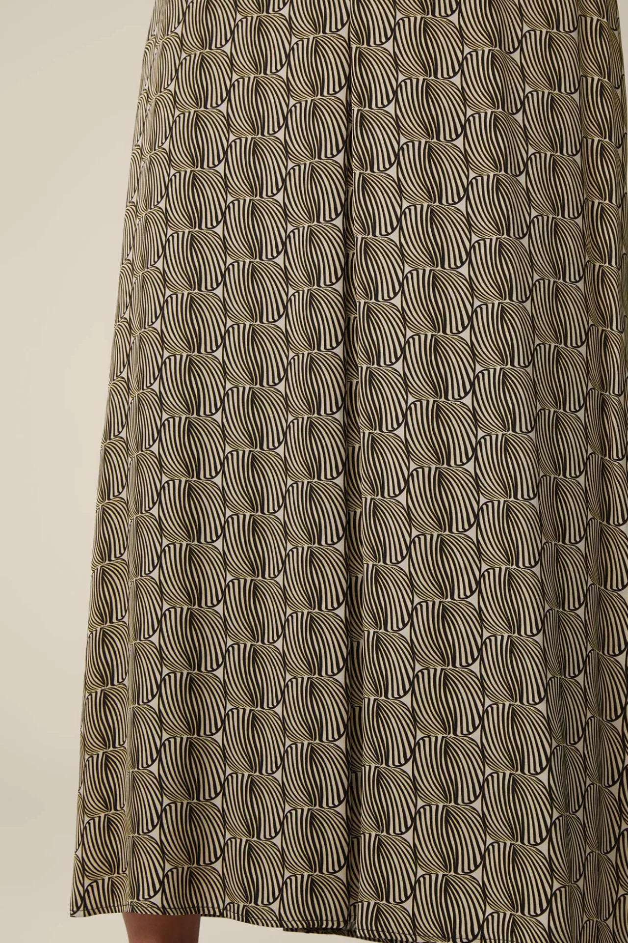 Print-Maxi-Rock Aus Viskose In Schwarz-Beige Gemustert*Windsor Outlet