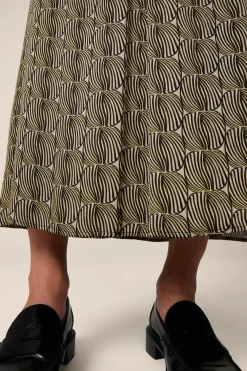 Print-Maxi-Rock Aus Viskose In Schwarz-Beige Gemustert*Windsor Outlet