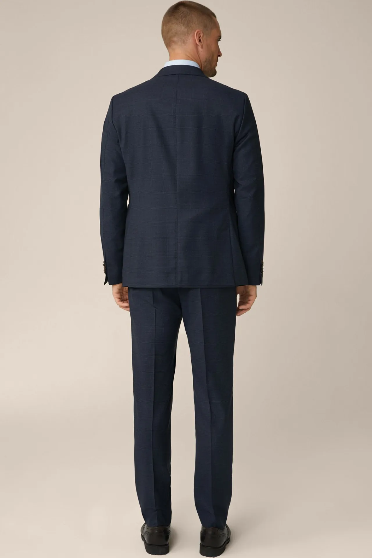 Schurwoll-Anzug Sono Bene Mit Stretch In Gemustert*Windsor New