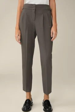 Schurwoll-Bundfalten-Hose In Taupe*Windsor Fashion