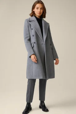Schurwoll-Caban-Mantel Mit Cashmere In*Windsor Hot