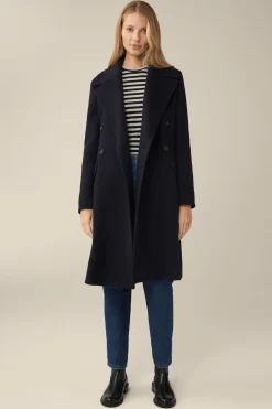 Schurwoll-Caban-Mantel Mit Cashmere In*Windsor Online