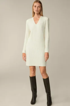 Schurwoll-Cashmeremix-Ripp-Strick-Kleid In*Windsor Fashion