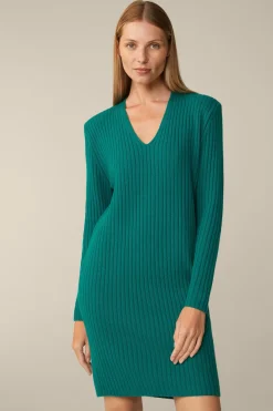 Schurwoll-Cashmeremix-Ripp-Strick-Kleid In*Windsor Best