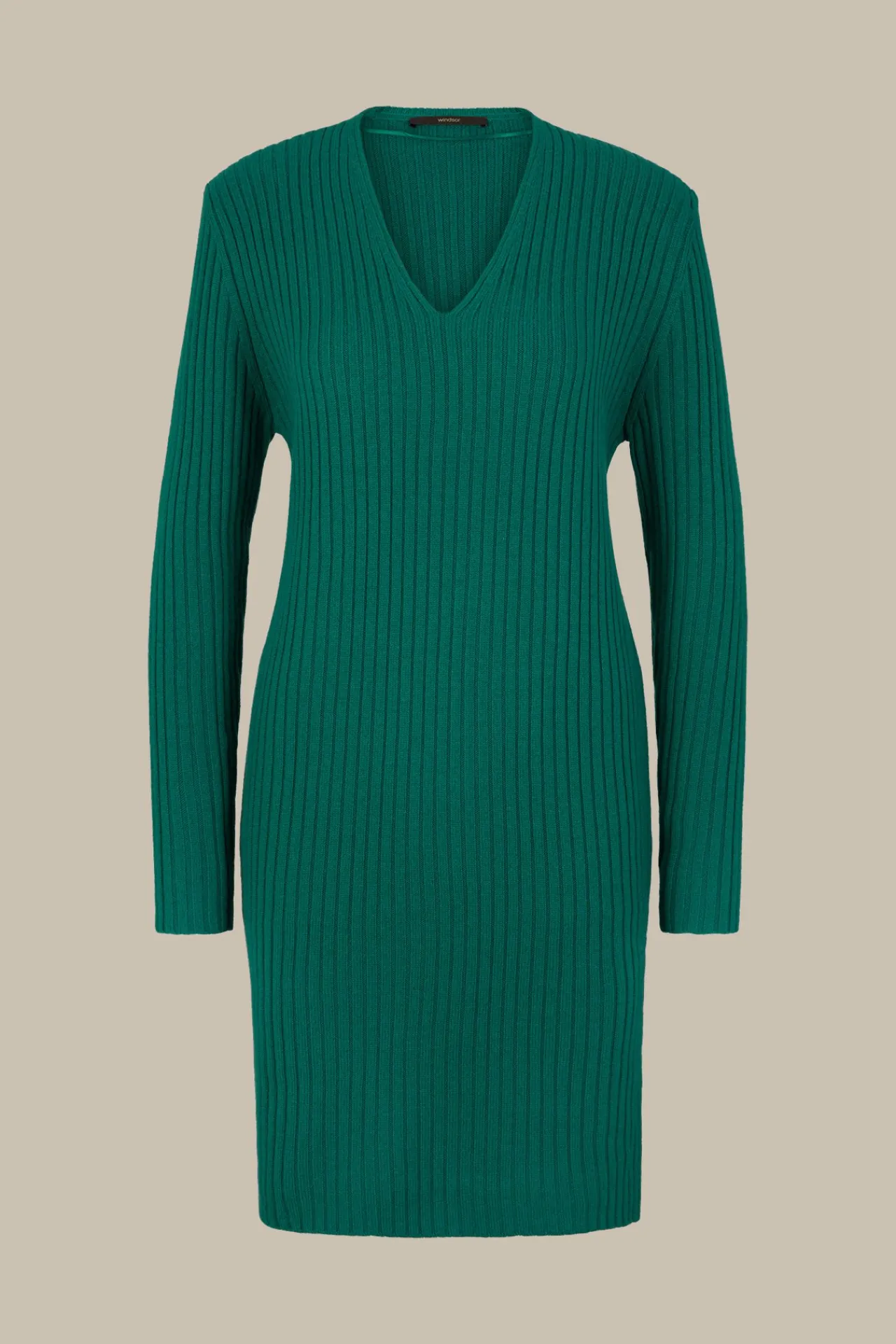 Schurwoll-Cashmeremix-Ripp-Strick-Kleid In*Windsor Best