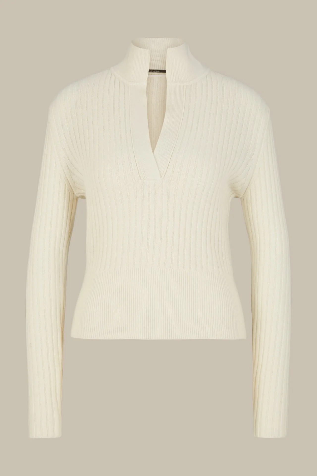 Schurwoll-Cashmeremix-Ripp-Strick-Pullover In*Windsor Best