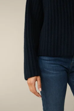 Schurwoll-Cashmeremix-Stehkragen-Pullover In*Windsor Fashion