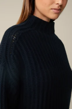 Schurwoll-Cashmeremix-Stehkragen-Pullover In*Windsor Fashion