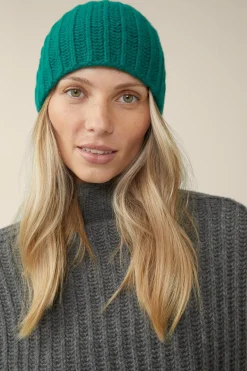 Schurwoll-Cashmere Mutze In Smaragd*Windsor Sale