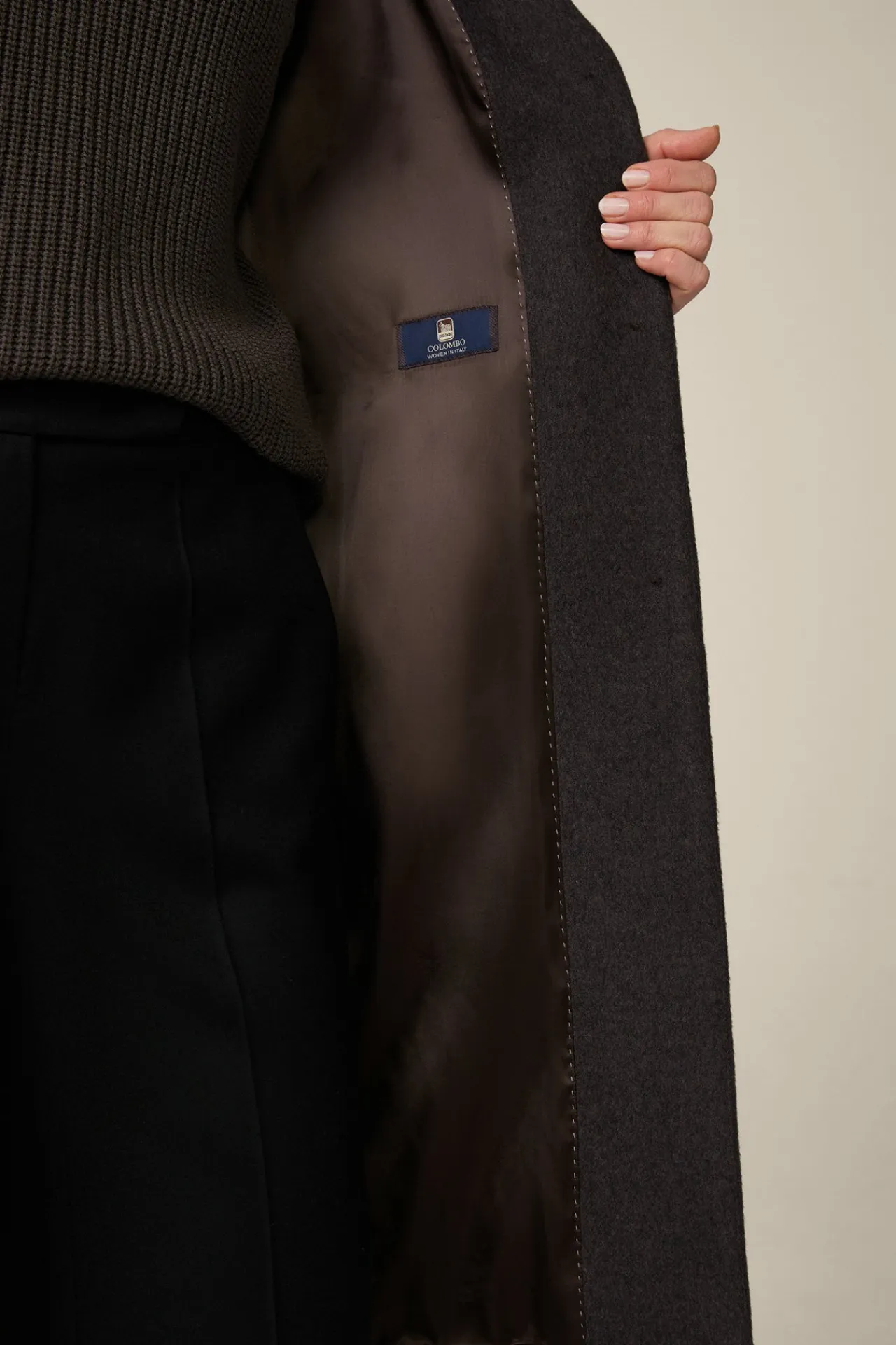 Schurwoll-Eggshape-Mantel Mit Cashmere In Anthrazit Meliert*Windsor Fashion