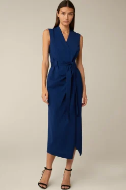 Schurwoll-Etui-Kleid In Midi-Lange In*Windsor Hot