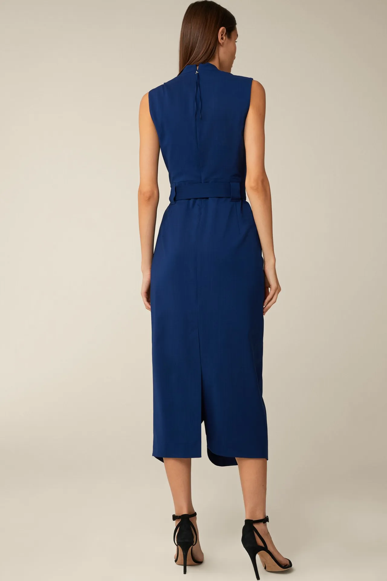 Schurwoll-Etui-Kleid In Midi-Lange In*Windsor Hot