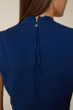 Schurwoll-Etui-Kleid In Midi-Lange In*Windsor Hot