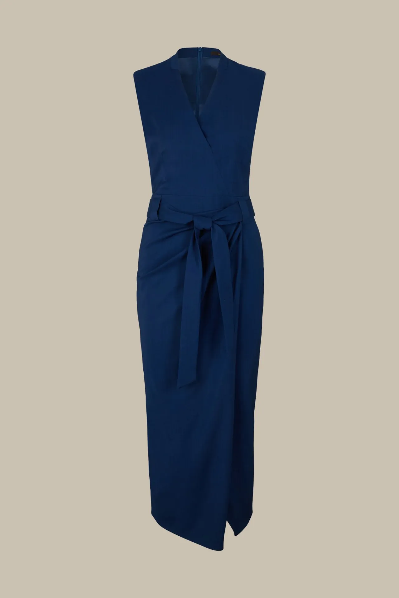Schurwoll-Etui-Kleid In Midi-Lange In*Windsor Hot