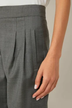 Schurwoll-Marlene-Hose Mit Bundfalte In*Windsor Clearance