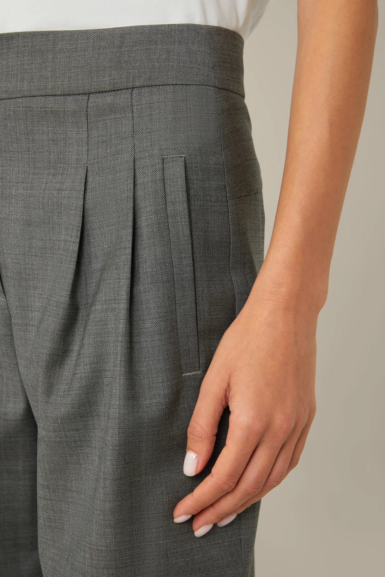 Schurwoll-Marlene-Hose Mit Bundfalte In*Windsor Clearance
