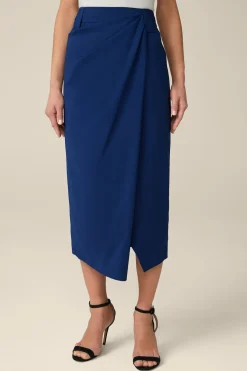 Schurwoll-Midirock Mit Wickeldetail In*Windsor Hot