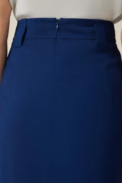 Schurwoll-Midirock Mit Wickeldetail In*Windsor Hot