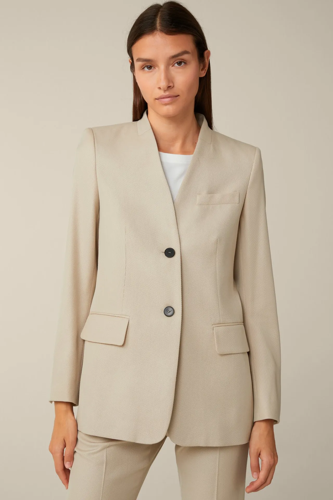 Schurwollmix-Twill-Long-Blazer In*Windsor Online