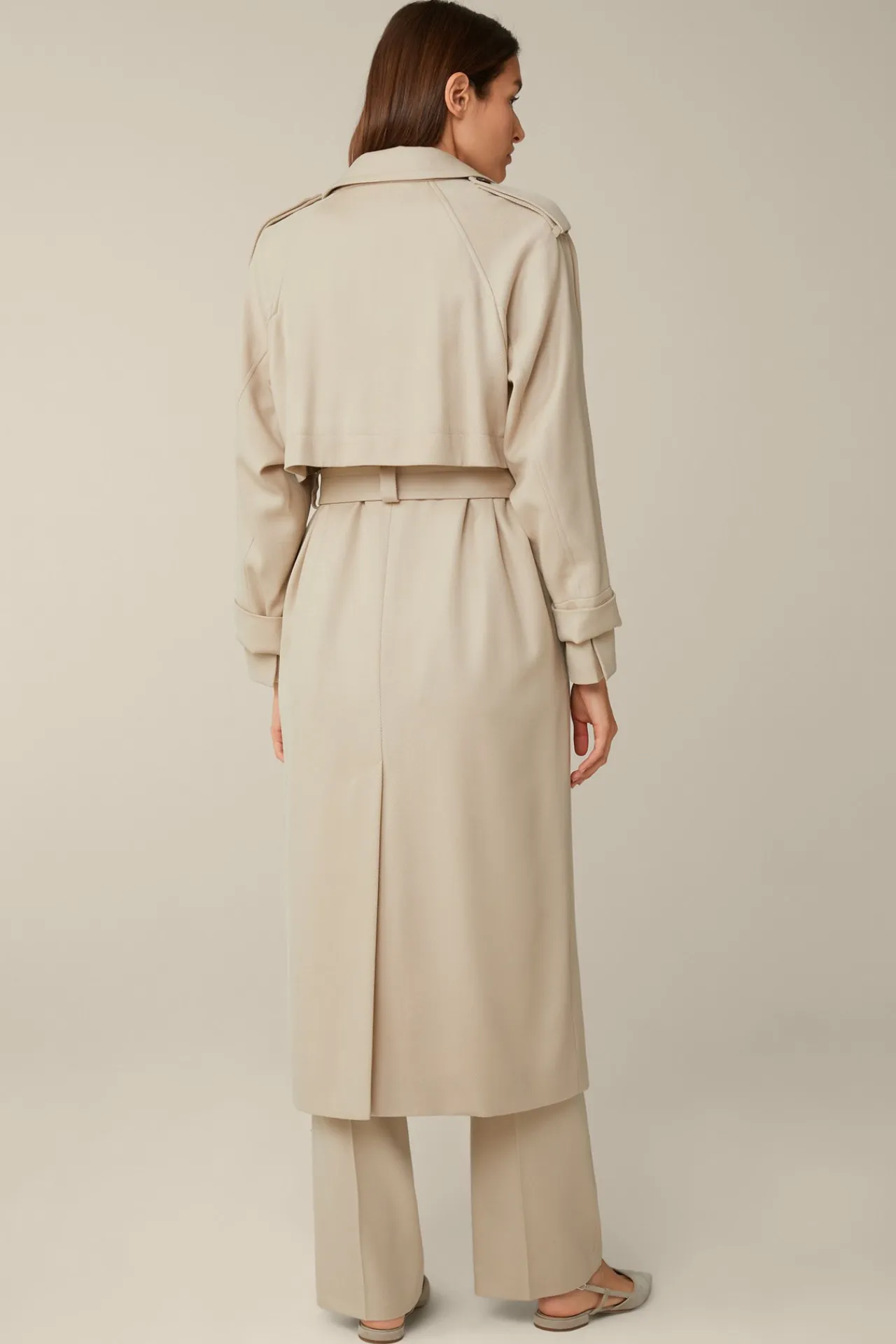 Schurwollmix-Twill-Trenchcoat In*Windsor Outlet