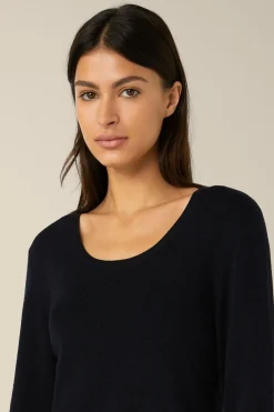 Schurwoll-Ripp-Strick-Pullover Mit Seide In*Windsor Outlet