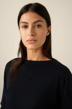 Schurwoll-Ripp-Strick-Pullover Mit Seide In*Windsor Best