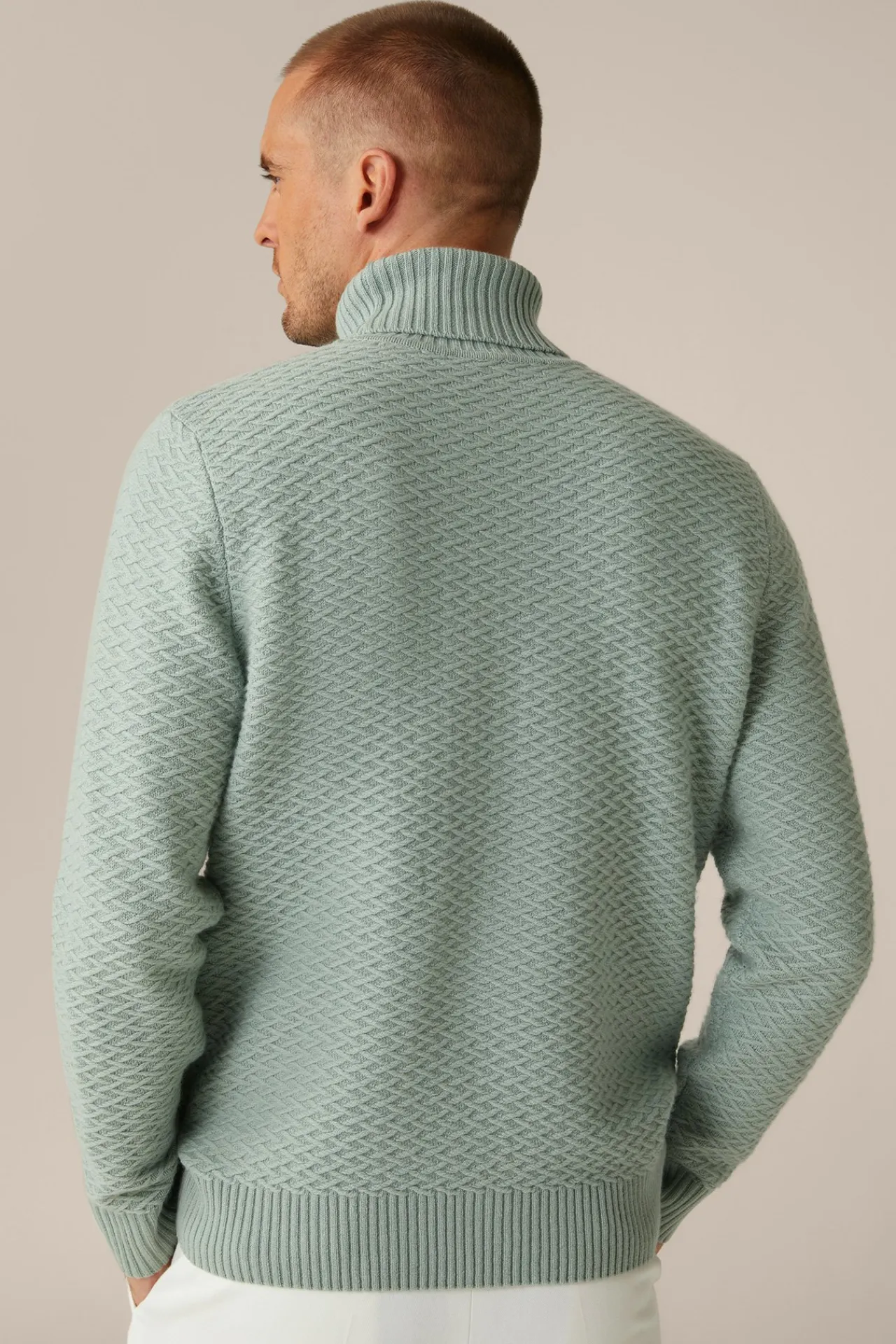 Schurwoll-Rollkragen-Pullover Amilo Mit Cashmere In Strukturiert*Windsor Online