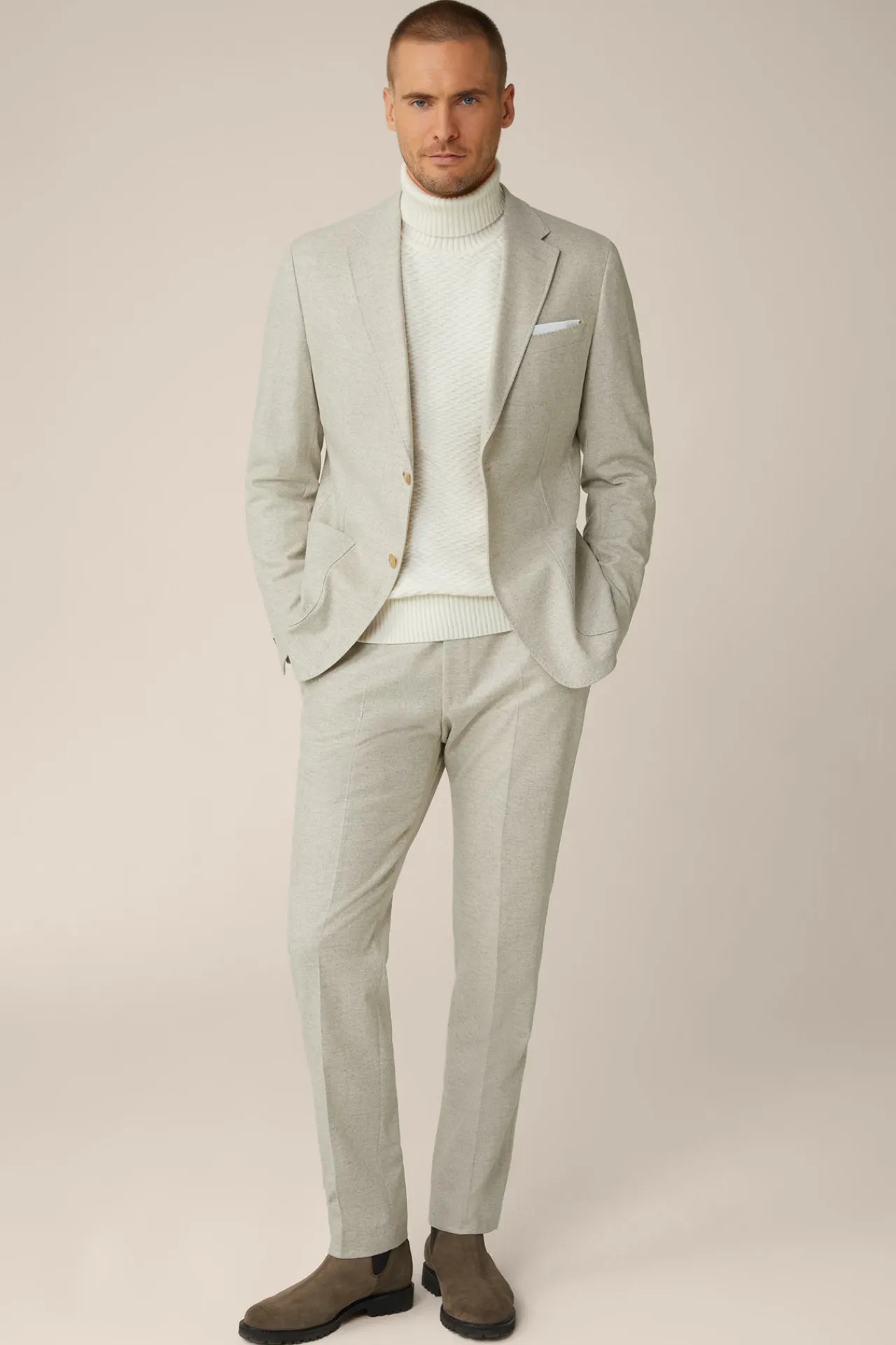 Schurwoll-Rollkragen-Pullover Amilo Mit Cashmere In Strukturiert*Windsor Online