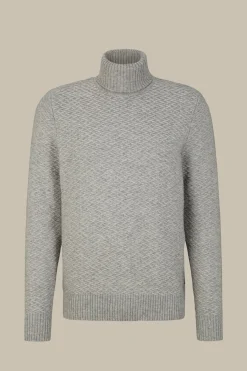 Schurwoll-Rollkragen-Pullover Amilo Mit Cashmere In Strukturiert*Windsor Fashion