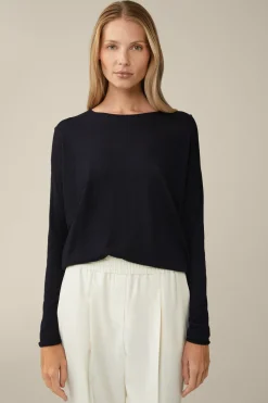 Schurwoll-Seidenmix-Pullover In*Windsor Hot