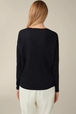 Schurwoll-Seidenmix-Pullover In*Windsor Hot