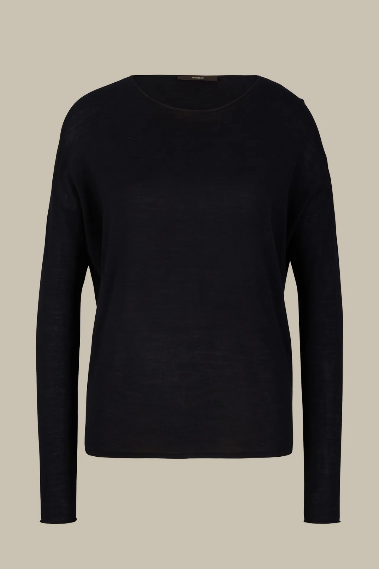 Schurwoll-Seidenmix-Pullover In*Windsor Hot