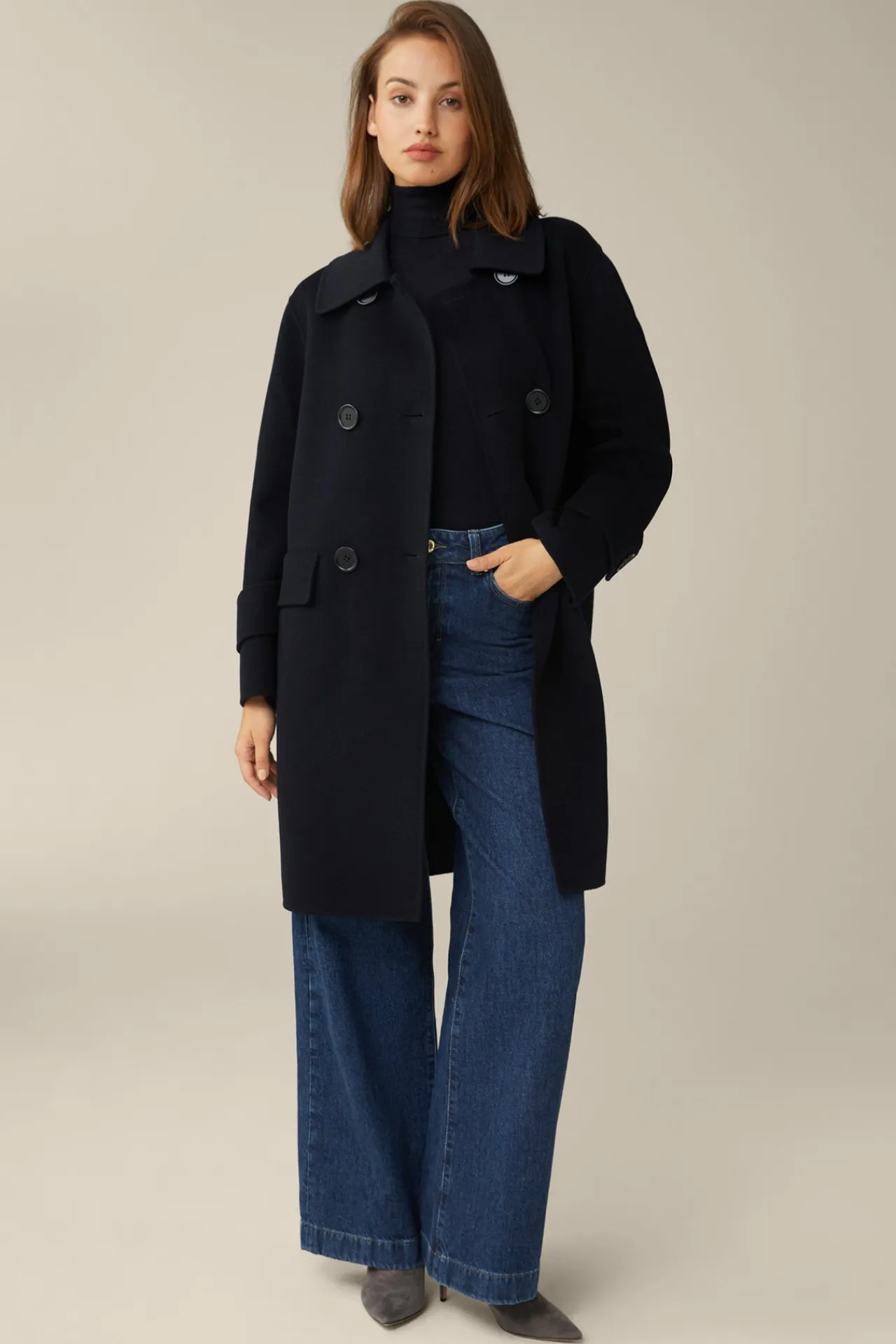 Schurwoll-Seidenmix-Rollkragen-Pullover In*Windsor Best