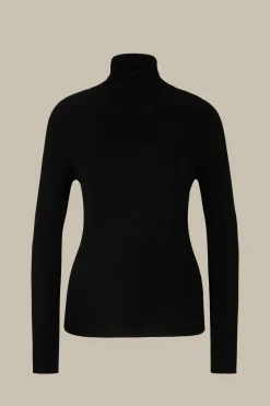 Schurwoll-Seidenmix-Rollkragen-Pullover In*Windsor New