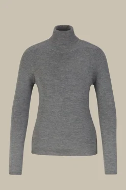Schurwoll-Seidenmix-Rollkragen-Pullover In*Windsor Hot