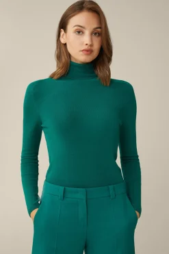 Schurwoll-Seidenmix-Rollkragen-Pullover In*Windsor Discount
