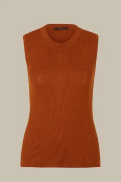 Schurwoll-Seidenmix-Top In Kupfer*Windsor Sale
