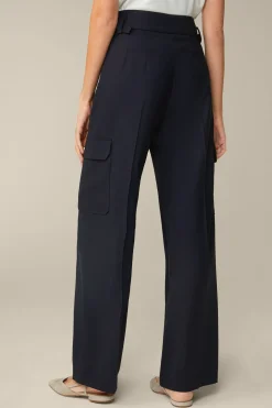 Schurwollstretch-Cargo-Marlene-Hose In*Windsor New