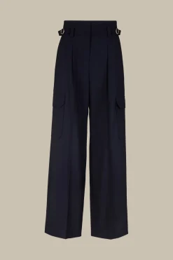 Schurwollstretch-Cargo-Marlene-Hose In*Windsor New