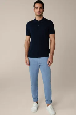 Schurwoll-Strick-Polo-Shirt Mit Seide Und Cashmere In*Windsor Fashion