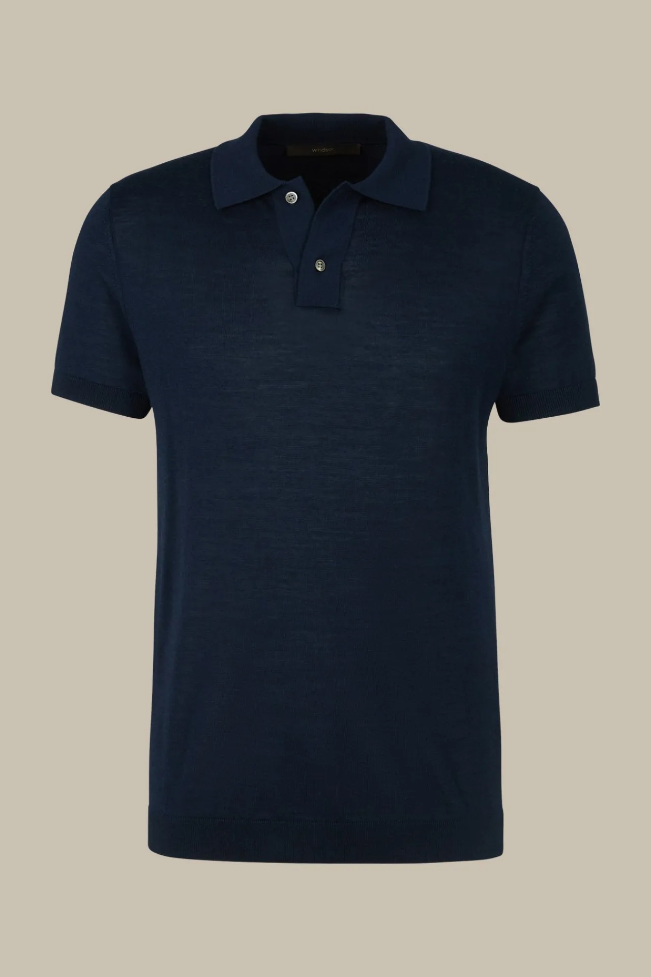 Schurwoll-Strick-Polo-Shirt Mit Seide Und Cashmere In*Windsor Fashion