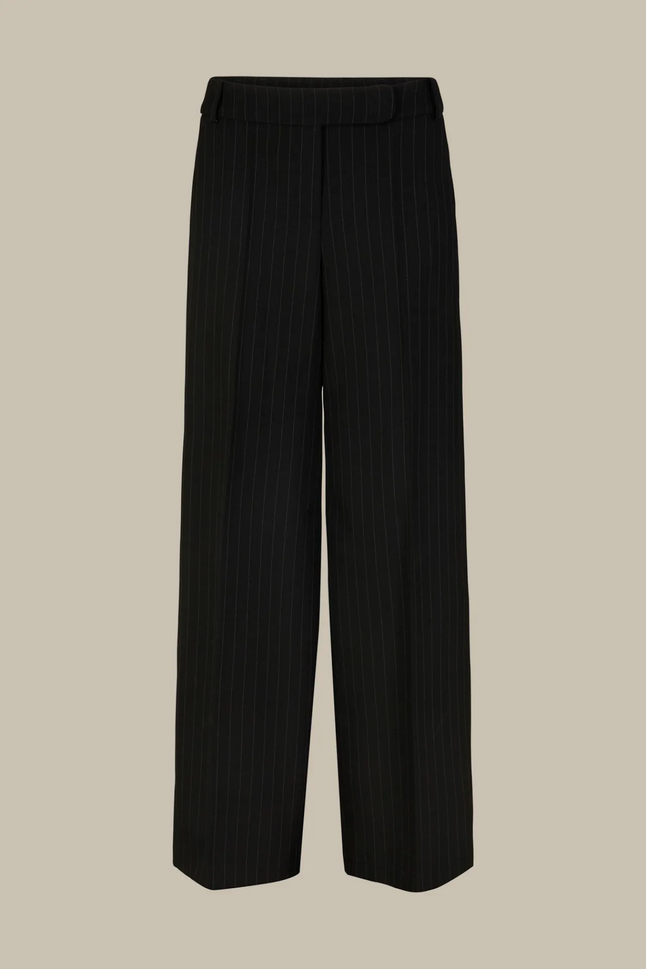 Schurwoll-Twill-Palazzo-Hose Mit Nadelstreifen In*Windsor Best