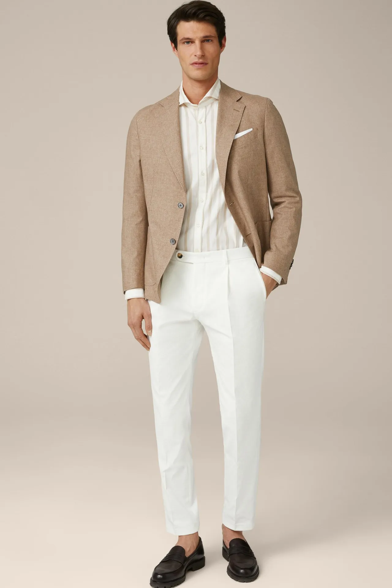Seide-Cashmere-Sakko Camicia In Meliert*Windsor Sale