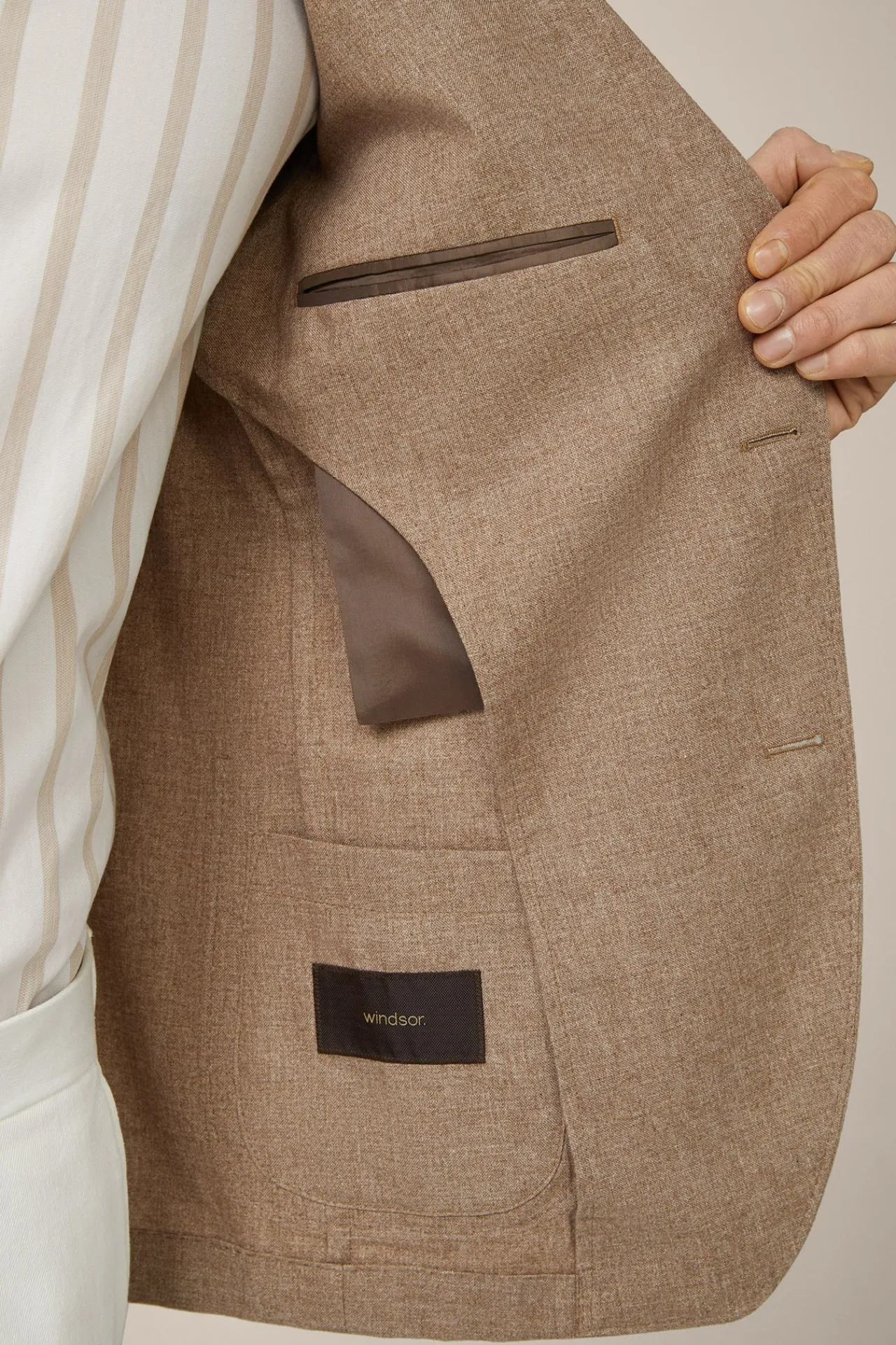 Seide-Cashmere-Sakko Camicia In Meliert*Windsor Sale