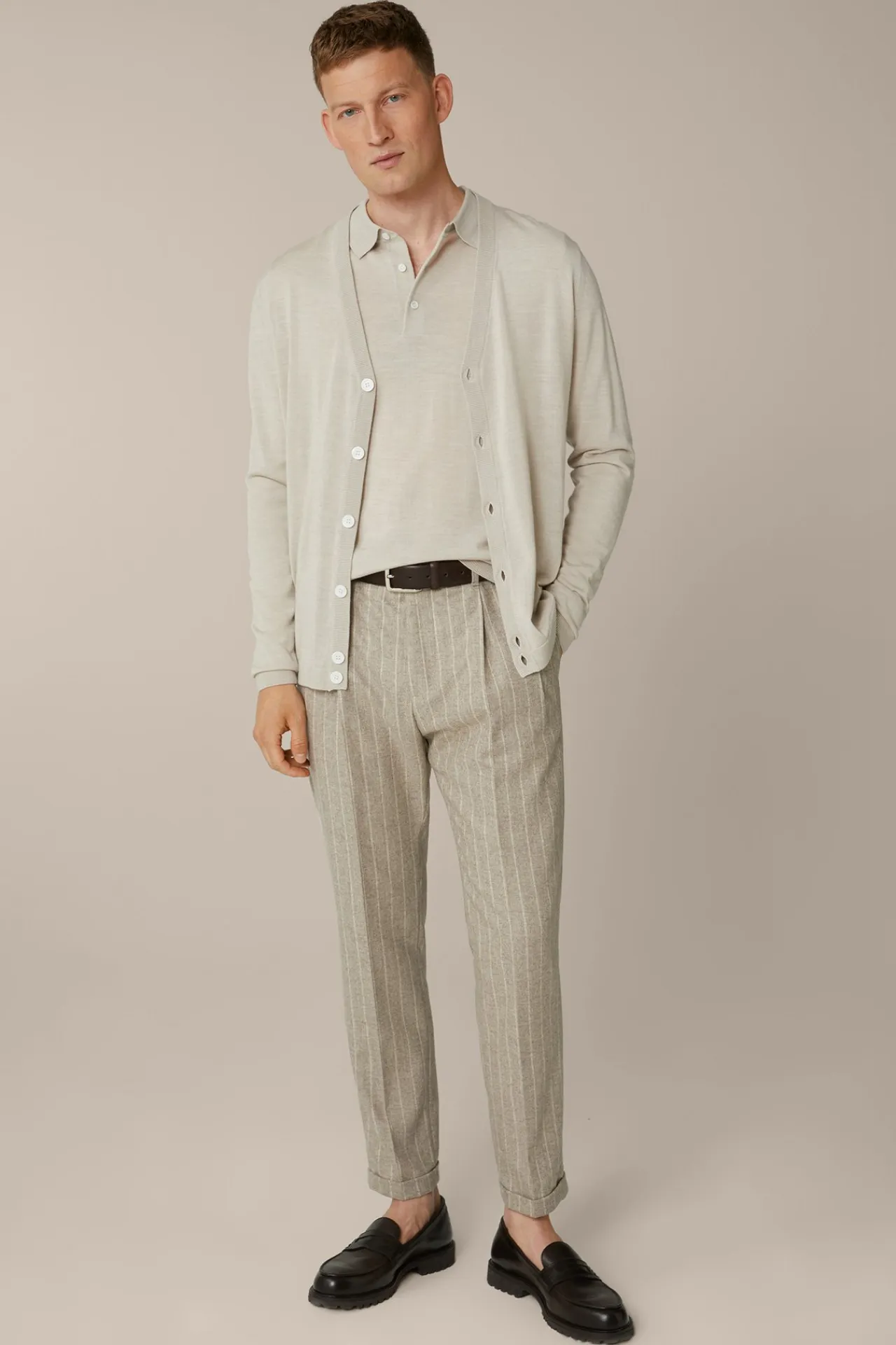 Strick-Cardigan Nando Mit Seide Und Cashmere In Beige*Windsor Sale