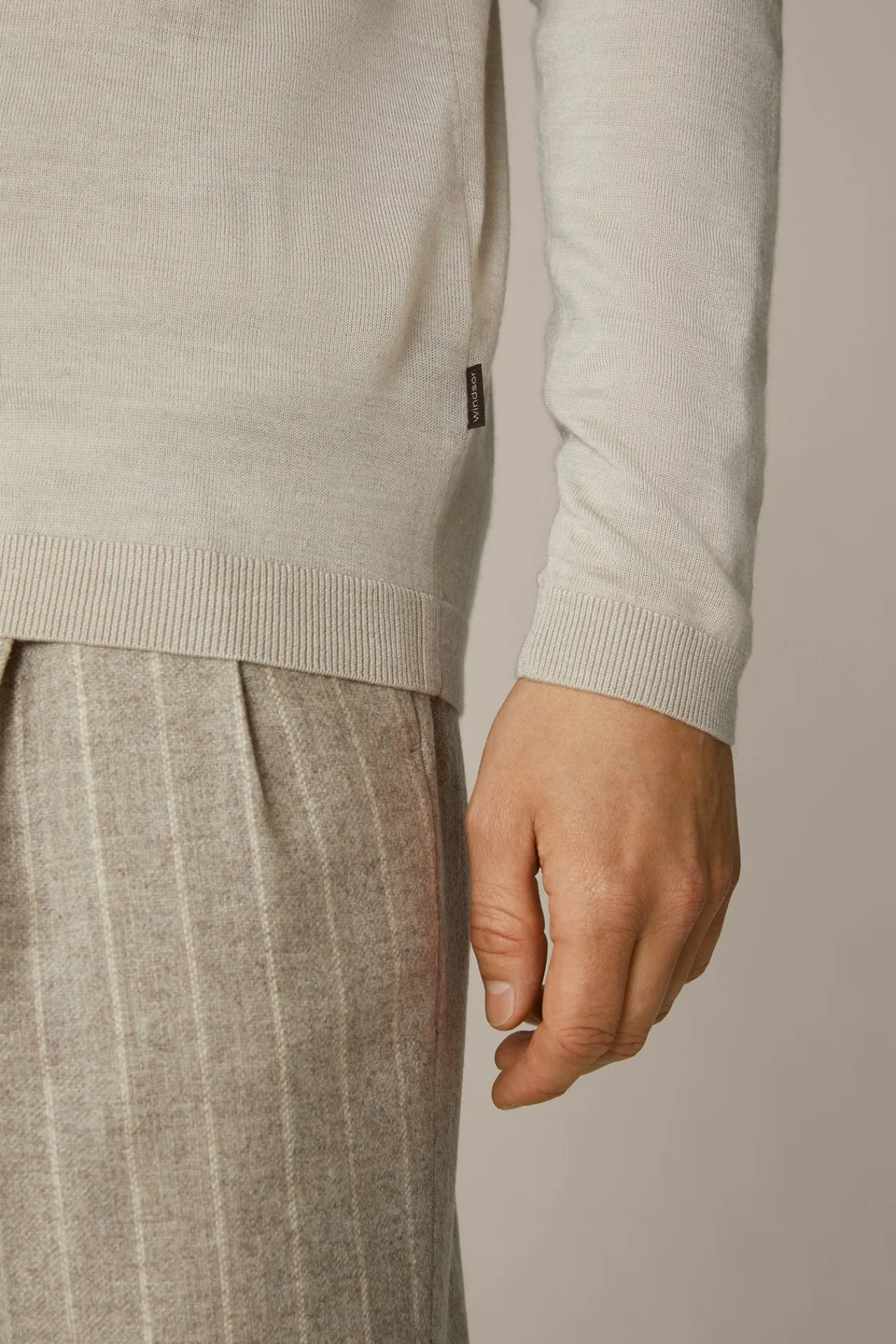 Strick-Cardigan Nando Mit Seide Und Cashmere In Beige*Windsor Sale