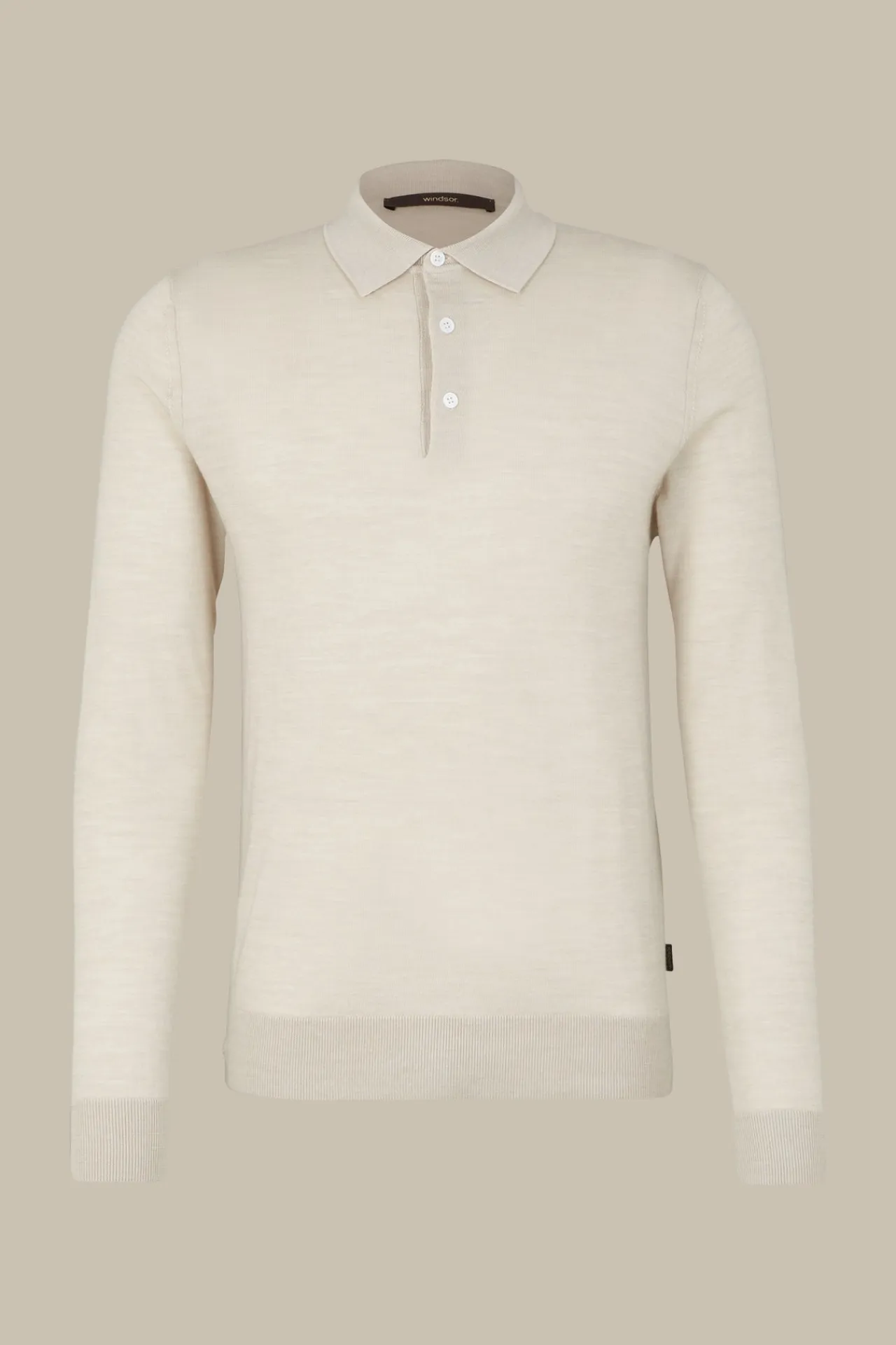 Strick-Poloshirt Nando Mit Seide Und Cashmere In Beige*Windsor Clearance